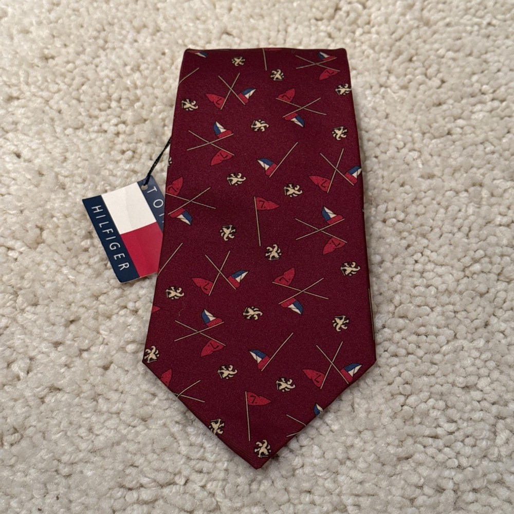 TOMMY HILFIGER Men's Necktie Italian Silk MADE IN USA.